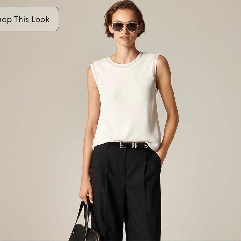 Shell top in viscose chiffon